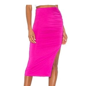 Tiffani ruched midi skirt